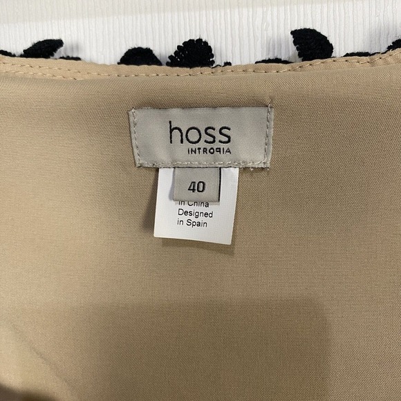 HOSS INTROPIA WOMAN’S BLACK & NUDE CROCHET LACE LINED DRESS SIZE 40. - Picture 6 of 11